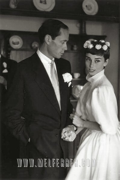 A Little Wedding Dress Inspiration 1950saudreyhepburnmelferrer